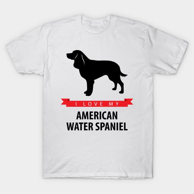 I Love My American Water Spaniel T-Shirt by millersye